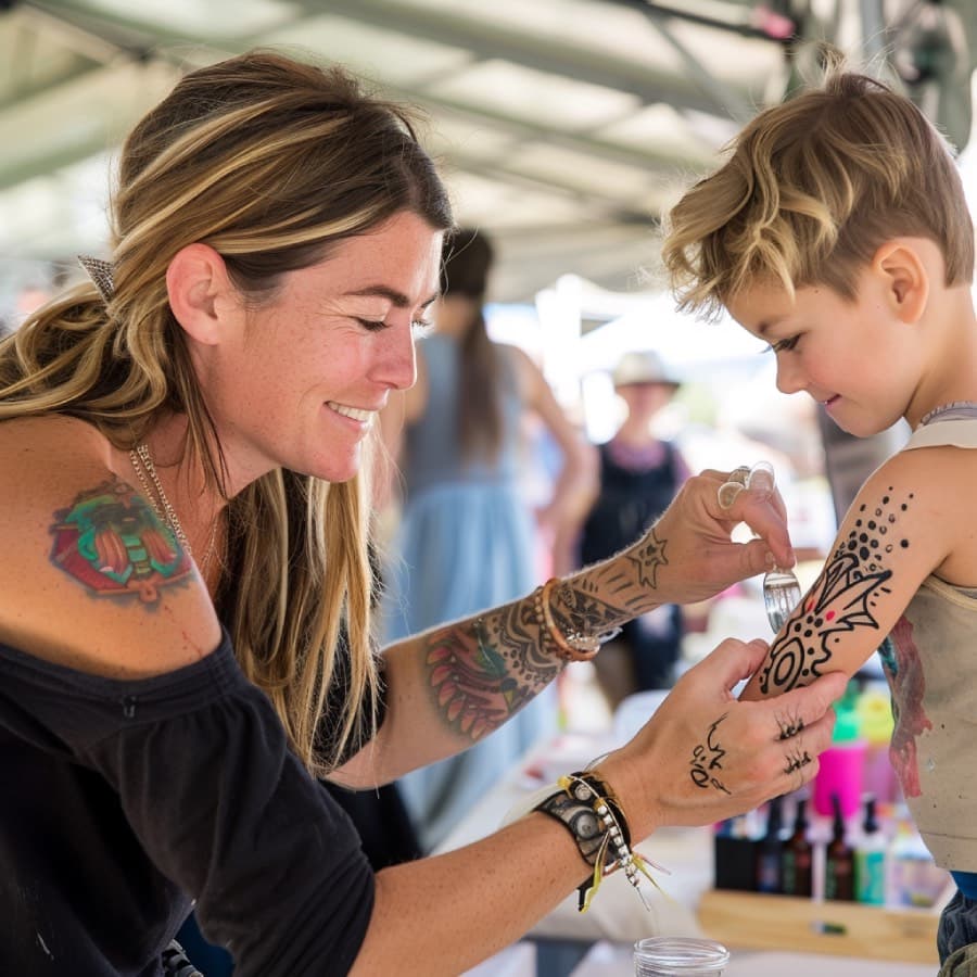 Temporary Tattoo Station